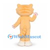 Cat Mascot Costume in Pale Orange with Green Eyes and White Belly