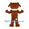 Dog Mascot Costume in Brown with White Chest and Floppy Ears