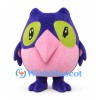 Owl Mascot Costume in Purple with Pink Belly and Green Eye Patches