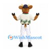 Bull Mascot Costume with Palm Print Shirt and White Pants