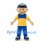 Boy Mascot Costume with Blue Cap and Yellow and Blue Outfit