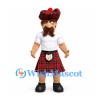 Highlander Mascot Costume with Red Tartan Kilt and Matching Hat