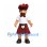 Highlander Mascot Costume with Red Tartan Kilt and Matching Hat