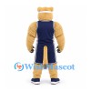 Lioness Mascot Costume in Tan with Navy Basketball Uniform and Headband