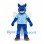 Pegasus Mascot Costume in Blue with White Wings and Light Blue Shirt