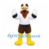 Eagle Mascot Costume in Brown and White with White Shirt