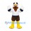 Eagle Mascot Costume in Brown and White with White Shirt