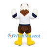 Eagle Mascot Costume in Brown and White with White Shirt