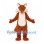 Fox Mascot Costume in Rust Brown with White Chest and Cheeks