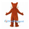 Fox Mascot Costume in Rust Brown with White Chest and Cheeks