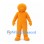 Round Head Character Mascot Costume in Orange