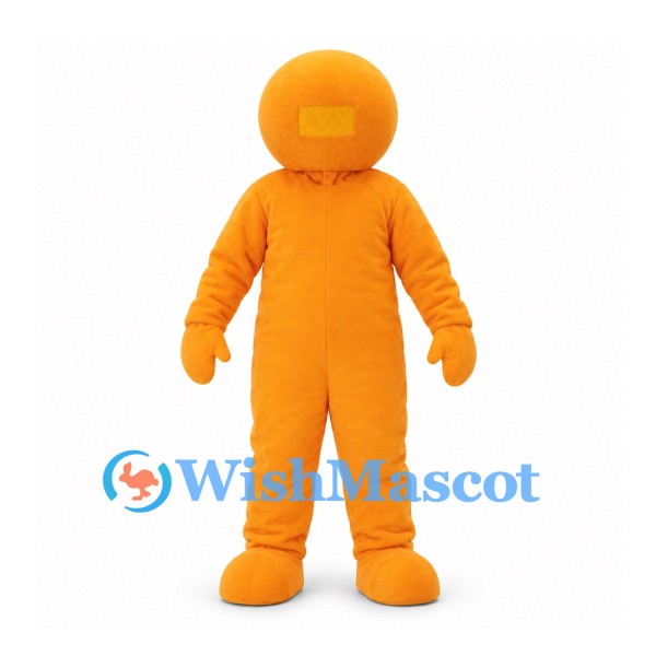 Round Head Character Mascot Costume in Orange