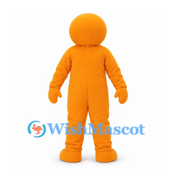Round Head Character Mascot Costume in Orange