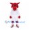 Boar Mascot Costume in Red with White Sports Uniform