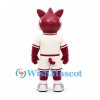 Boar Mascot Costume in Burgundy with Cream Sports Uniform