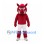 Boar Mascot Costume in Burgundy with Red Shirt and White Shorts