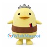Chick Mascot Costume in Yellow with Silver Crown and Brown Belt