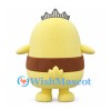 Chick Mascot Costume in Yellow with Silver Crown and Brown Belt
