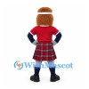 Gorilla Mascot Costume with Red Shirt and Tartan Kilt