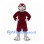 Eagle Mascot Costume in Burgundy with Gray Beak and Legs