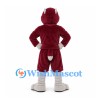 Eagle Mascot Costume in Burgundy with Gray Beak and Legs
