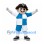 Pirate Boy Mascot Costume with Tricorn Hat and Blue Checkered Uniform