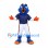 Bird Mascot Costume in Blue with Navy Baseball Shirt and White Pants