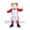Monkey Mascot Costume in Red with White Sports Uniform