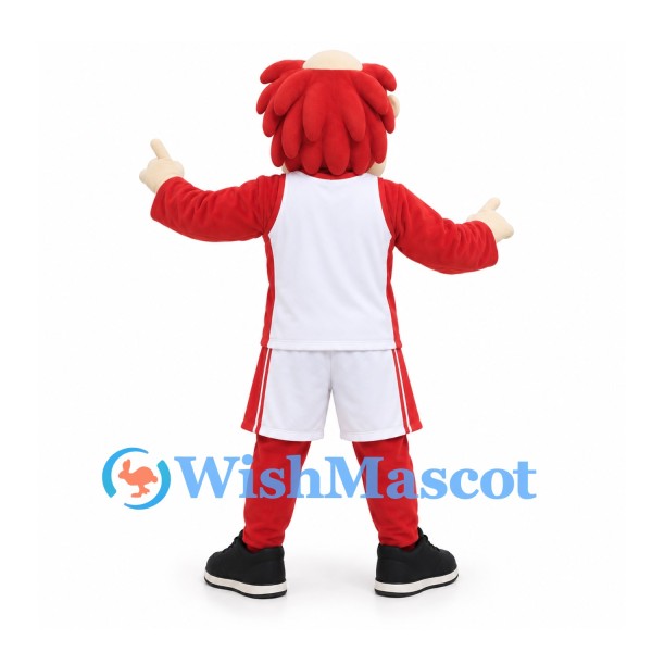 Monkey Mascot Costume in Red with White Sports Uniform