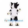 Cow Mascot Costume in Black and White with Cream Hooves