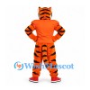 Tiger Mascot Costume in Orange with Matching Shirt and Striped Legs