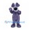 Dog Mascot Costume in Purple with Long Floppy Ears and Large Black Nose