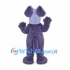 Dog Mascot Costume in Purple with Long Floppy Ears and Large Black Nose