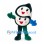Sushi Roll Mascot Costume with Two Smiling Rice Faces