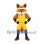 Fox Mascot Costume in Orange with Yellow Basketball Uniform and Headband