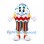 Easter Egg Mascot Costume with Green Spots and Rainbow Striped Shorts
