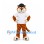 Tiger Mascot Costume with Navy Cap and White Shirt