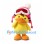 Duck Mascot Costume in Yellow with Pink Winter Hat and Ski Goggles