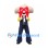 Cowboy Mascot Costume with Red Beard and Cream Hat and Navy Vest