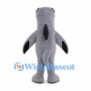 Shark Mascot Costume in Gray with Cream Belly and Large Side Fins