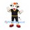 Cow Mascot Costume in Black and White with Black Sports Uniform