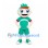 Boy Mascot Costume with Green Crest Hood and Green Sports Uniform