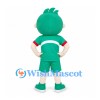 Boy Mascot Costume with Green Crest Hood and Green Sports Uniform