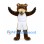 Bear Mascot Costume in Dark Brown with White Basketball Uniform and Black Paws