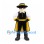 Masked Bandit Mascot Costume with Black Hat and Yellow Cape