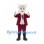 Cowboy Mascot Costume with White Beard and Burgundy Suit
