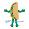 Taco Mascot Costume with Lettuce Tomato and Cheese Details