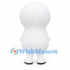 White Block Character Mascot Costume Holding Yellow Stars