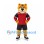 Tiger Mascot Costume with Red and Black Sports Uniform