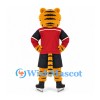 Tiger Mascot Costume with Red and Black Sports Uniform